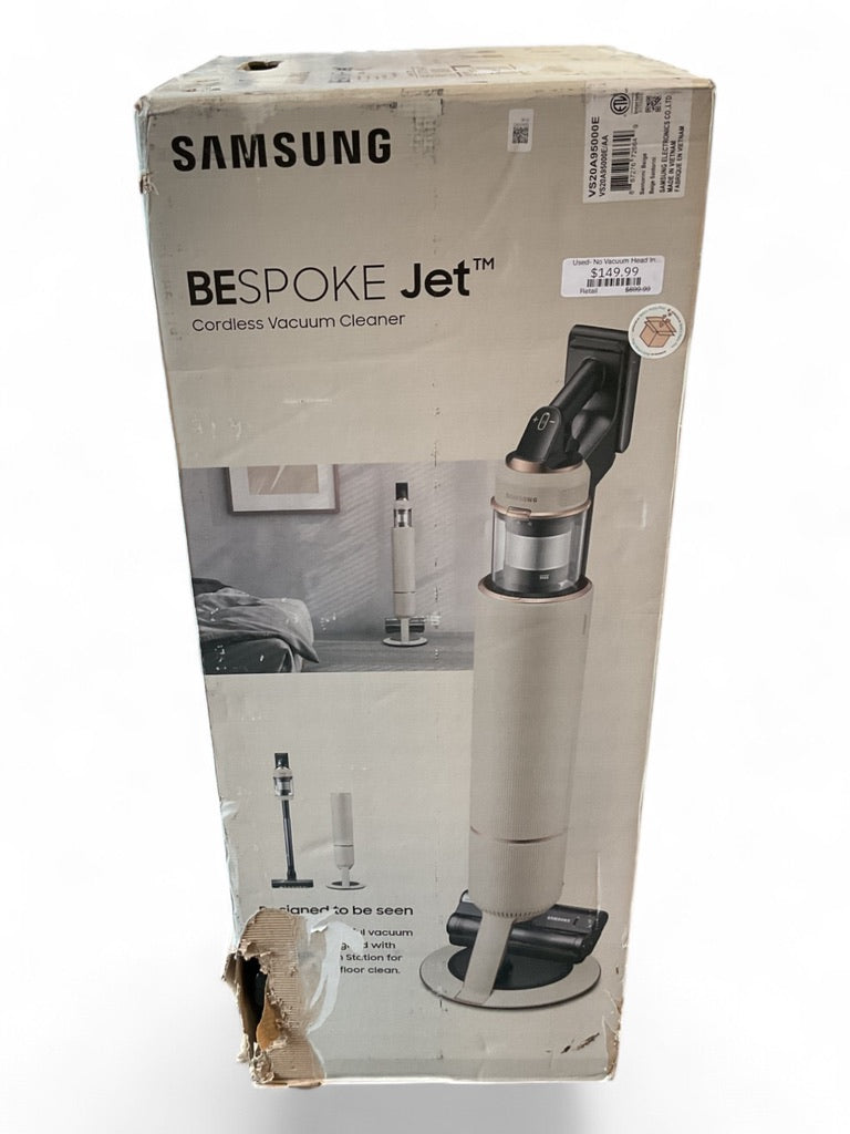 Used- No Vacuum Head Included -SAMSUNG BESPOKE JET WHITE