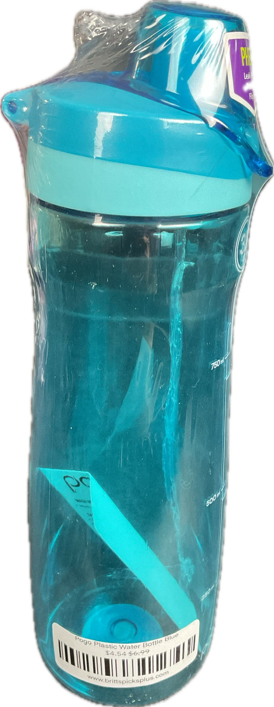 Pogo Plastic Water Bottle Blue