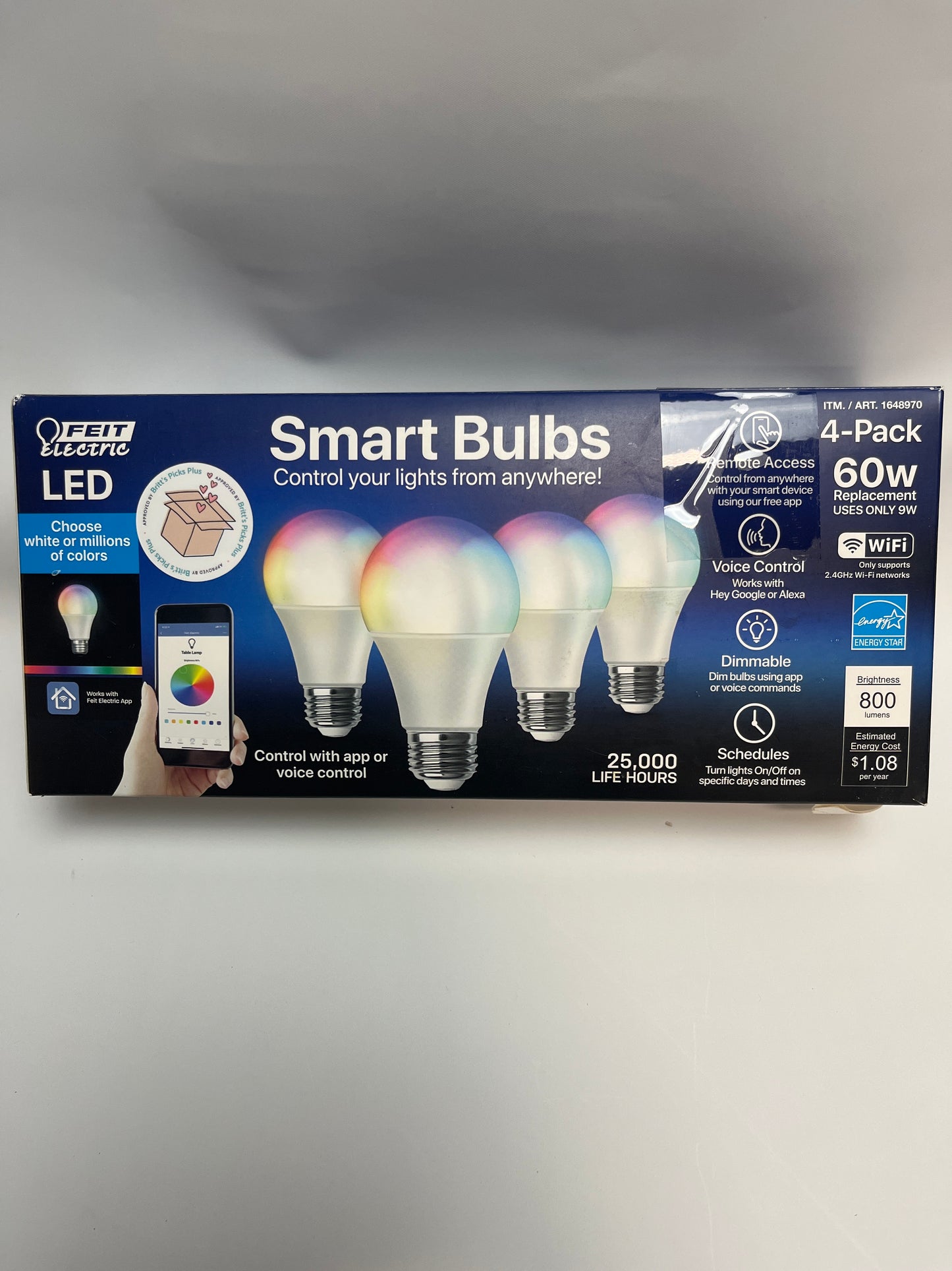 FEIT WIFI SMART BULB 4PK