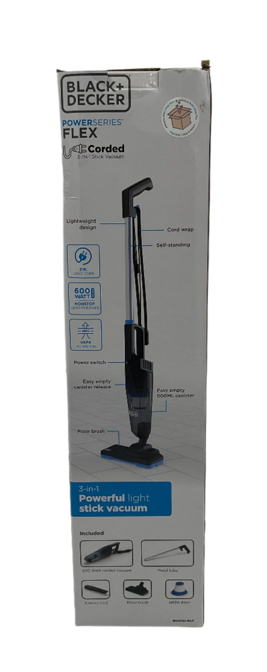 BLACK+DECKER Powerseries Flex 3-in-1 Corded Stick Vacuum: Versatile Cleaning Tool