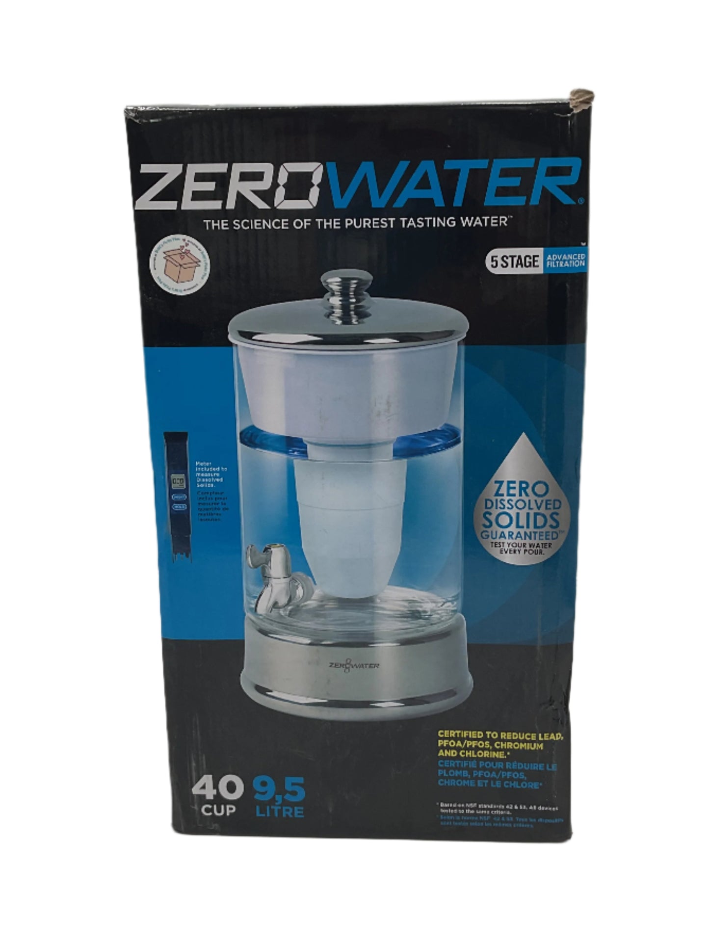 ZeroWater 40-Cup Glass Water Pitcher