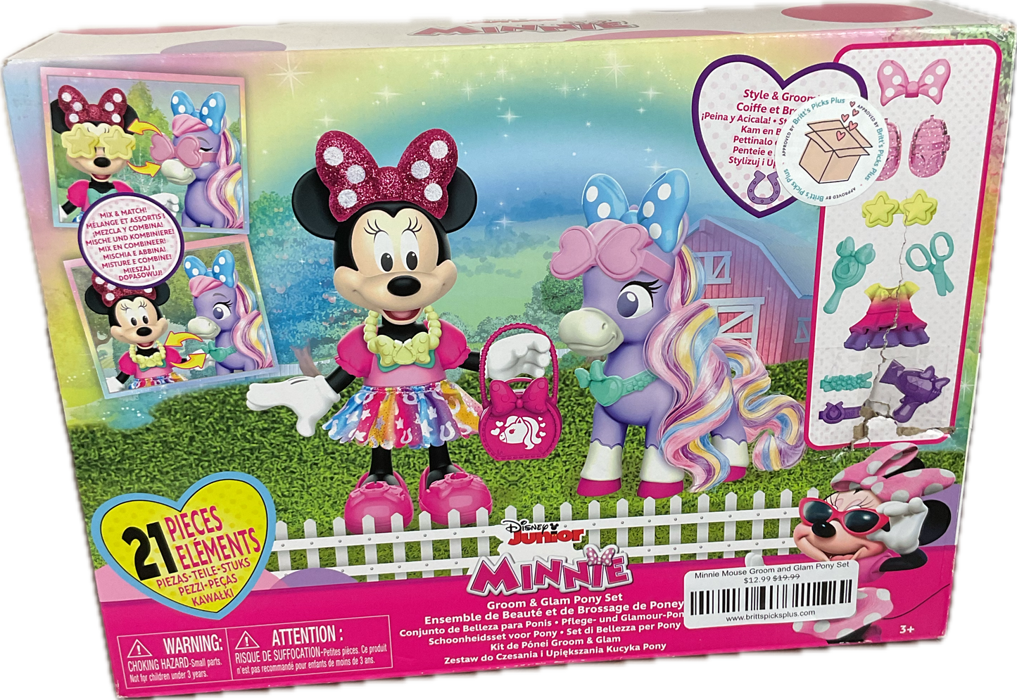 Minnie Mouse Groom and Glam Pony Set