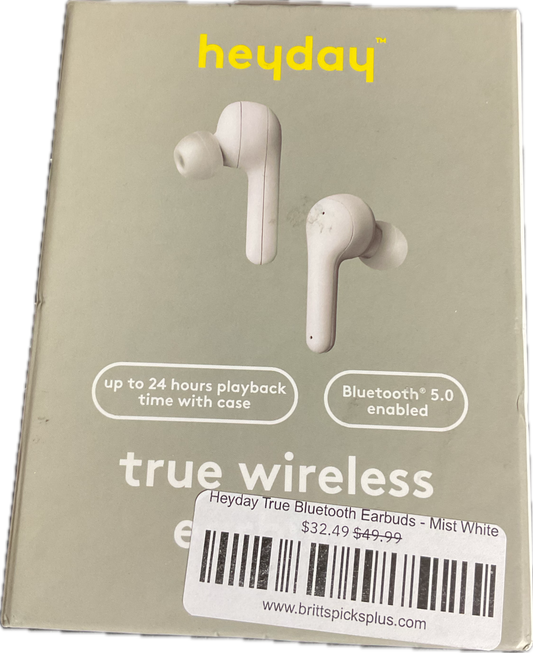 Heyday True Bluetooth Earbuds - Mist White