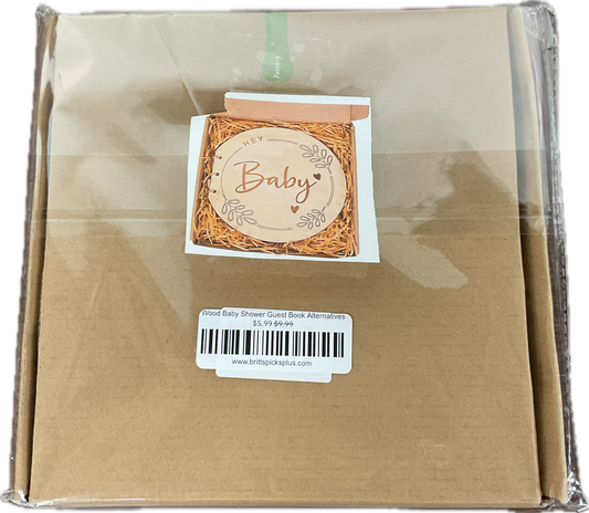 Wood Baby Shower Guest Book Alternatives
