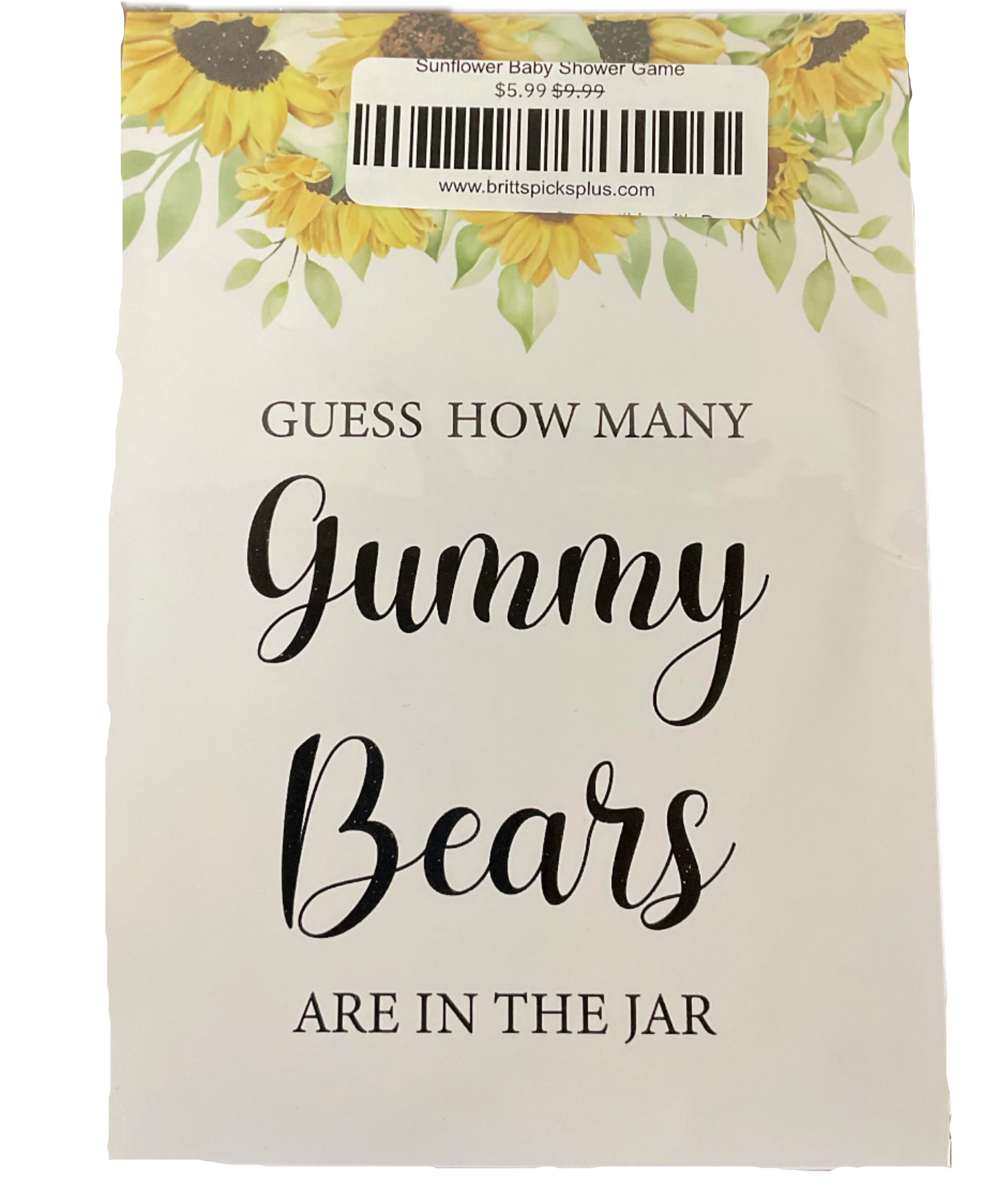 Sunflower Baby Shower Game