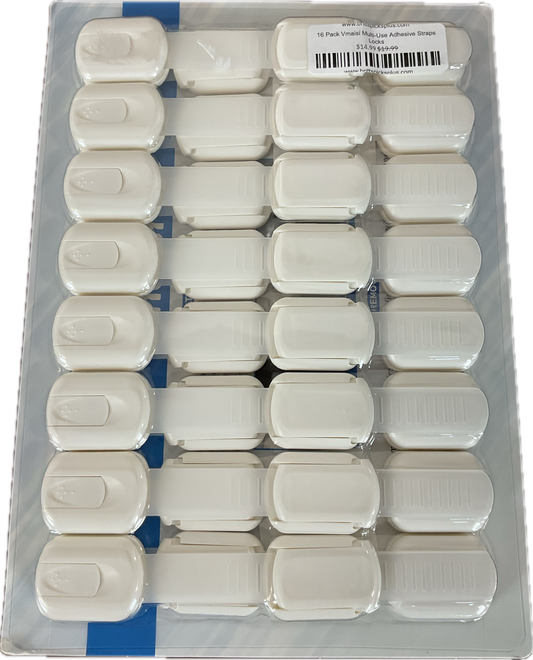 16 Pack Vmaisi Multi-Use Adhesive Straps Locks