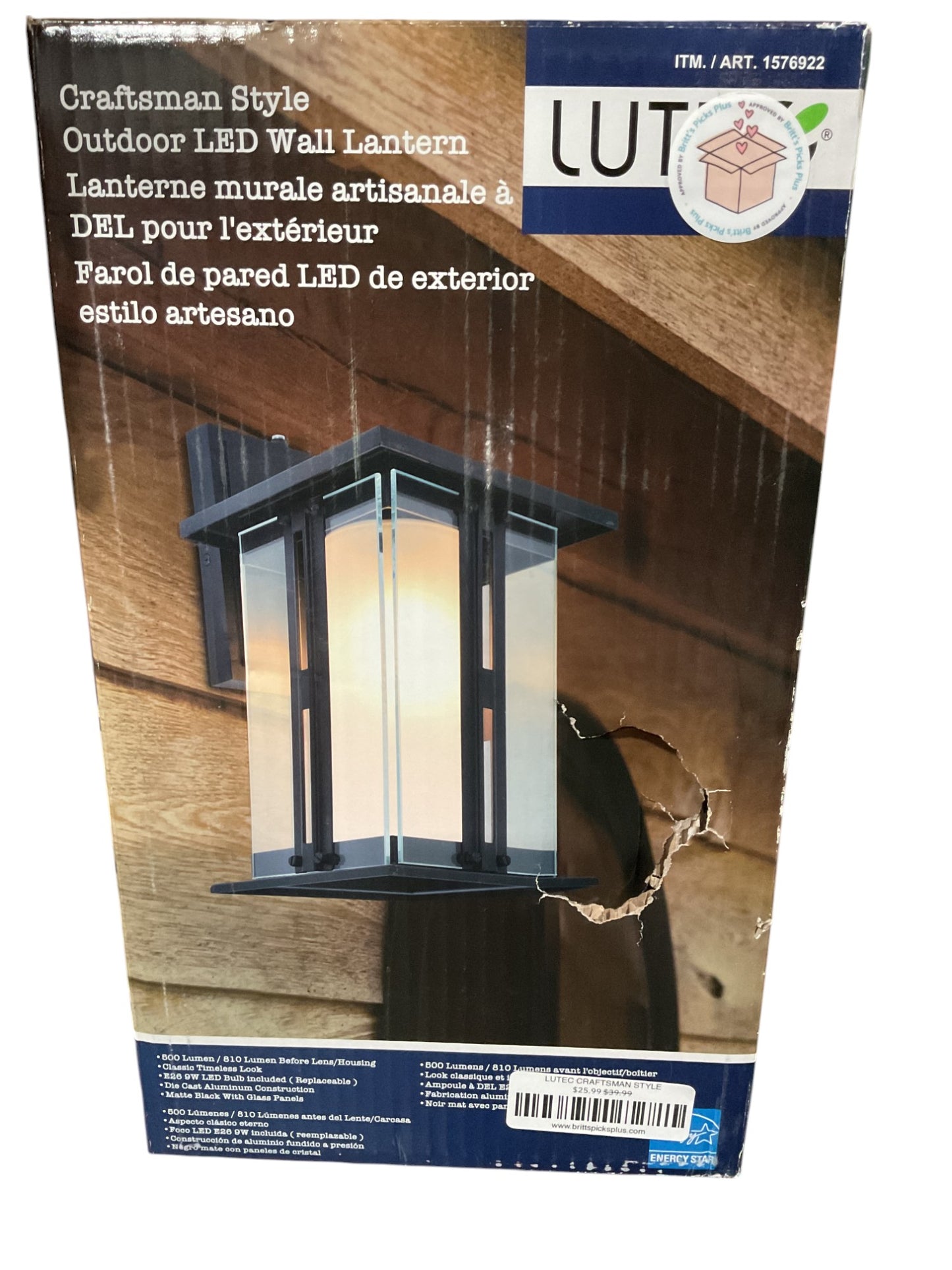 LUTEC CRAFTSMAN STYLE