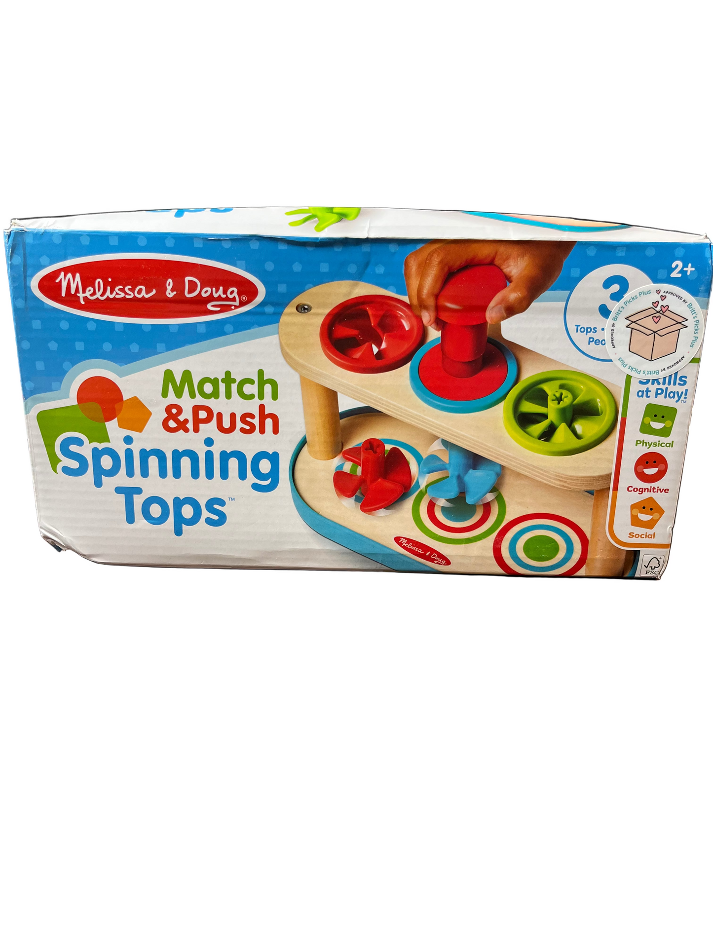 Match & Push Spinning Tops Toy