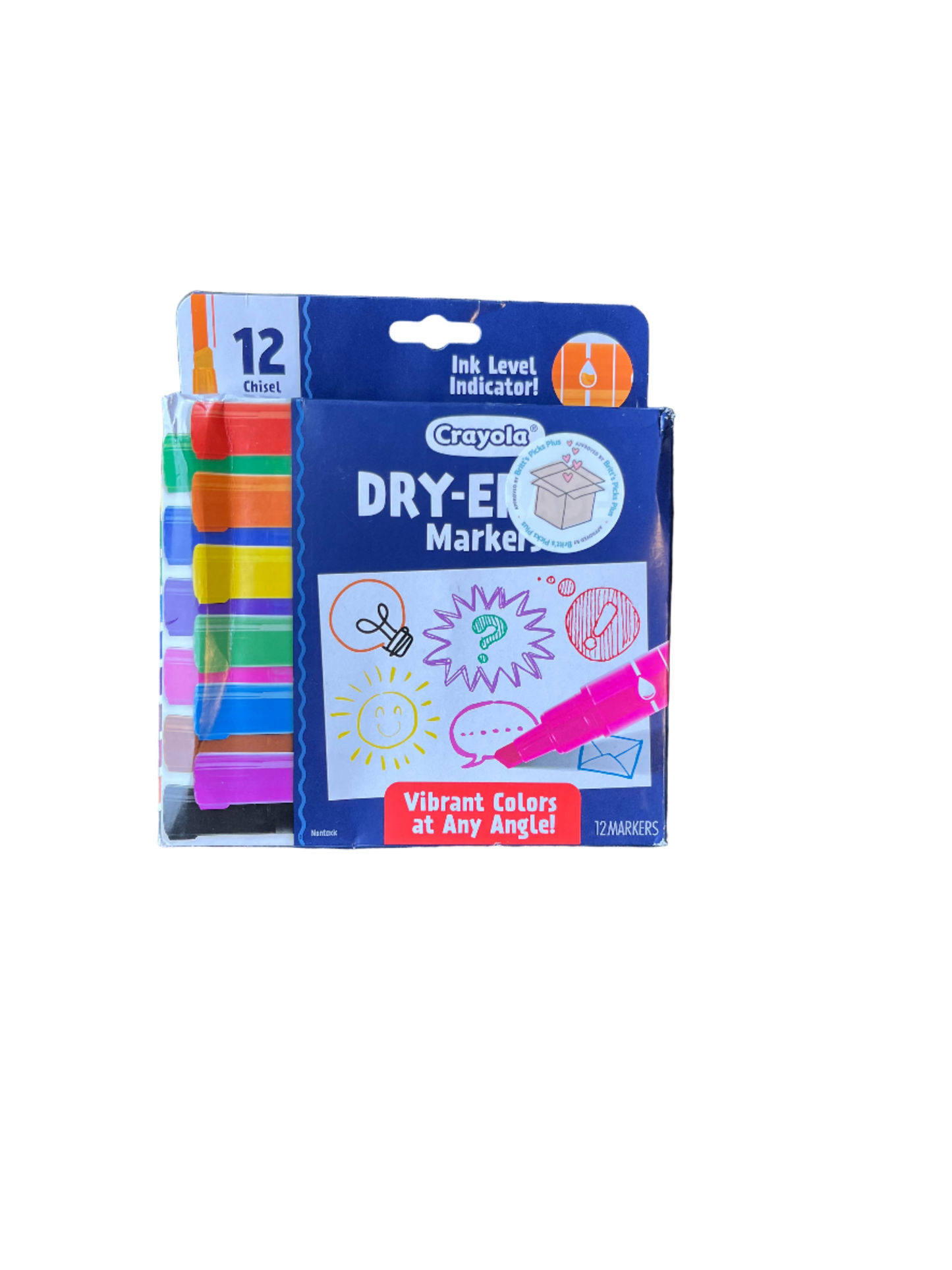 Crayola Take Note Dry Erase Markers for School (12ct) Chisel Tip Whiteboard Markers, Teacher Classroom Must Haves, Back to School Essentials, Low Odor